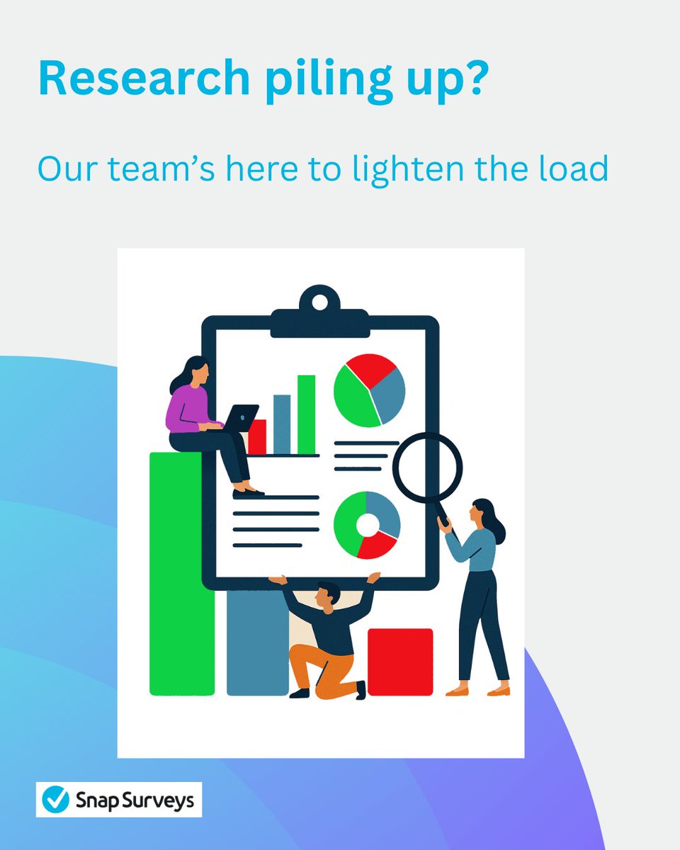 SnapSurveys's tweet image. Our Projects Team of friendly experts handles everything from design to reporting, so you get the insights without the stress!

Click here to discover more
snapsurveys.com/research-proje…

#SurveyHelp #DataAnalysis #TeamSupport #SnapSurveys #MarketResearch #CX #DataDriven #Research #MRX