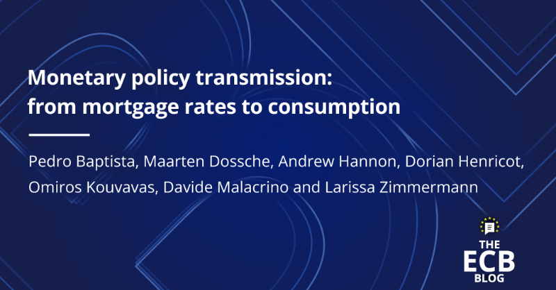 ecb's tweet photo. Despite recent ECB rate cuts, the average interest rate on mortgages is expected to further increase. 

That is due to lag effects from the latest hiking cycle. 

The ECB blog shows that the resulting drag on consumption could last at least until 2030.