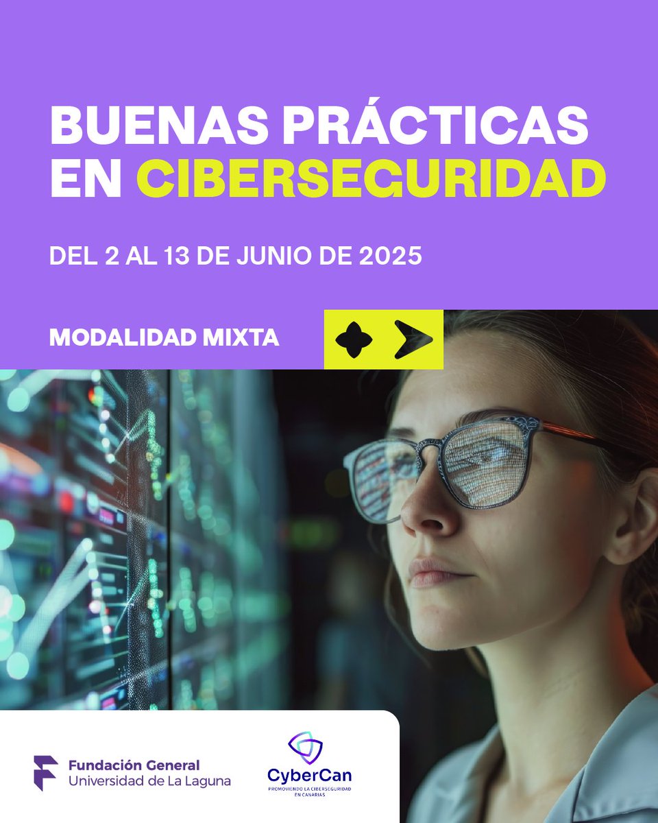 💻📱 En la red, un clic mal dado lo cambia todo. 

🛡️ Aprende a protegerte con el curso gratuito "Buenas prácticas en ciberseguridad".

📍 Modalidad mixta: online + presencial en Fuerteventura

¡Últimos días para apuntarte! 👉 t.ull.es/23io