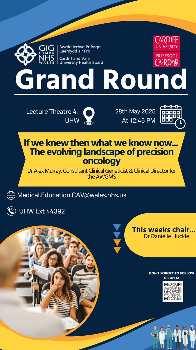 Join us for todays Grand Round🏥
#CAVUHB #GrandRound