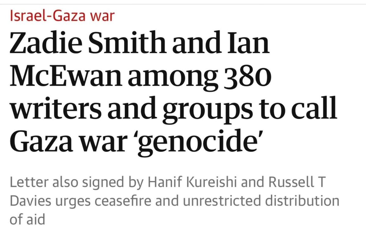 Never forget that Zadie Smith tried to rationalize and dismiss genocide in the New Yorker, but now that the tides are turning, so is she. She has ZERO principles