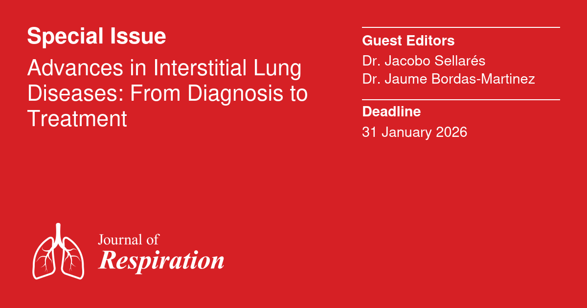 Journal of Respiration MDPI (@jor_mdpi) on Twitter photo #Recommended new #SpecialIssue:
🙌Advances in Interstitial #Lung Diseases: From Diagnosis to Treatment mdpi.com/si/237680 #mdpijor via <a href="/MDPIOpenAccess/">MDPI</a>
<a href="/jacobosellares/">Jacobo Sellares</a> <a href="/jbordasmartinez/">Jaume Bordas Martinez</a>
📸Deadline: 31 January 2026 <a href="/JoR_Mdpi/">Journal of Respiration MDPI</a> #Recommended new #SpecialIssue:
🙌Advances in Interstitial #Lung Diseases: From Diagnosis to Treatment mdpi.com/si/237680 #mdpijor via <a href="/MDPIOpenAccess/">MDPI</a>
<a href="/jacobosellares/">Jacobo Sellares</a> <a href="/jbordasmartinez/">Jaume Bordas Martinez</a>
📸Deadline: 31 January 2026 <a href="/JoR_Mdpi/">Journal of Respiration MDPI</a>