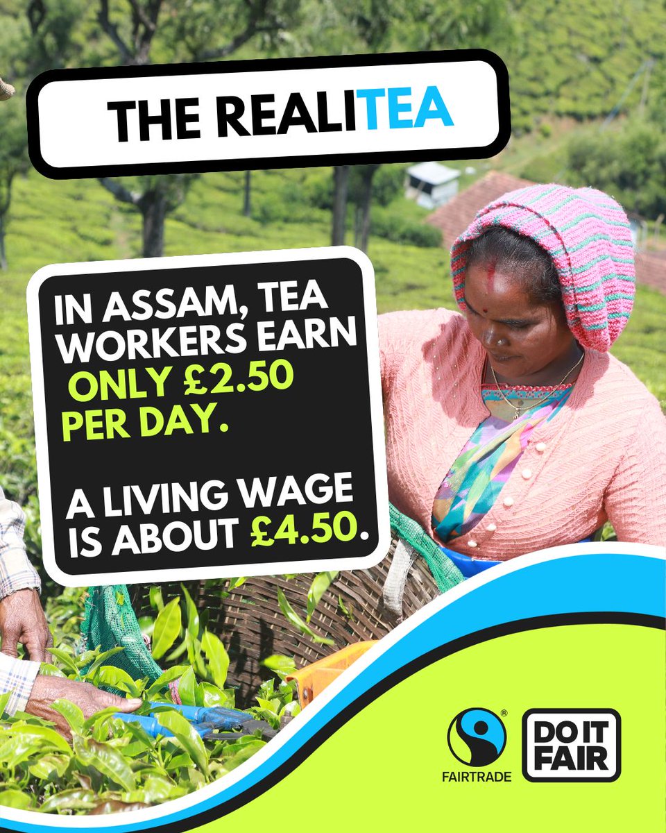 We should all be treated fairly, earn a living wage and be able to support our families 💚

But for many tea farmers, this isn't the reality.

Still, too little of the industry’s wealth reaches the people who grow and pick it 🍃 

Sign our petition👇

fairtrade.org.uk/do-it-fair?utm…