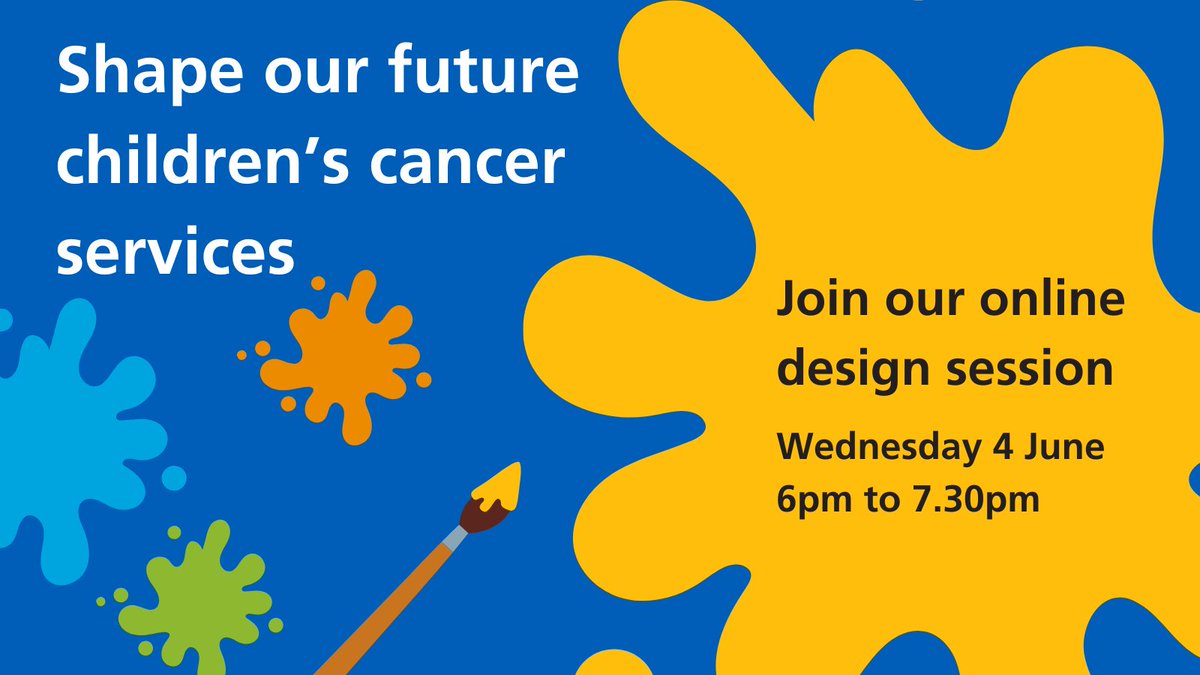 Got ideas about how our future children's cancer services should look?

Join an online design session on Wednesday 4 June to help us decide what theme the outpatient area should have and the furniture we should include: evelinalondon.nhs.uk/ShapeCancerSer…