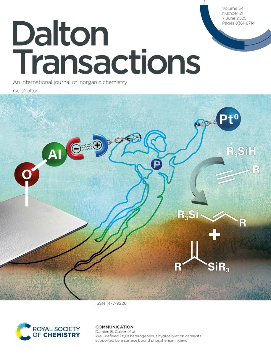 DaltonTransactions (@daltontrans) on Twitter photo On the front cover is work by <a href="/culver_damien/">Damien Culver</a> and colleagues on heterogenous alkyne hydrosilylation using well-defined complexes of N-heterocyclic phosphenium ions coordinated to Pt(0), read more here👀⬇️
pubs.rsc.org/en/content/art…
📍<a href="/AmesNatLab/">Ames National Laboratory</a> On the front cover is work by <a href="/culver_damien/">Damien Culver</a> and colleagues on heterogenous alkyne hydrosilylation using well-defined complexes of N-heterocyclic phosphenium ions coordinated to Pt(0), read more here👀⬇️
pubs.rsc.org/en/content/art…
📍<a href="/AmesNatLab/">Ames National Laboratory</a>