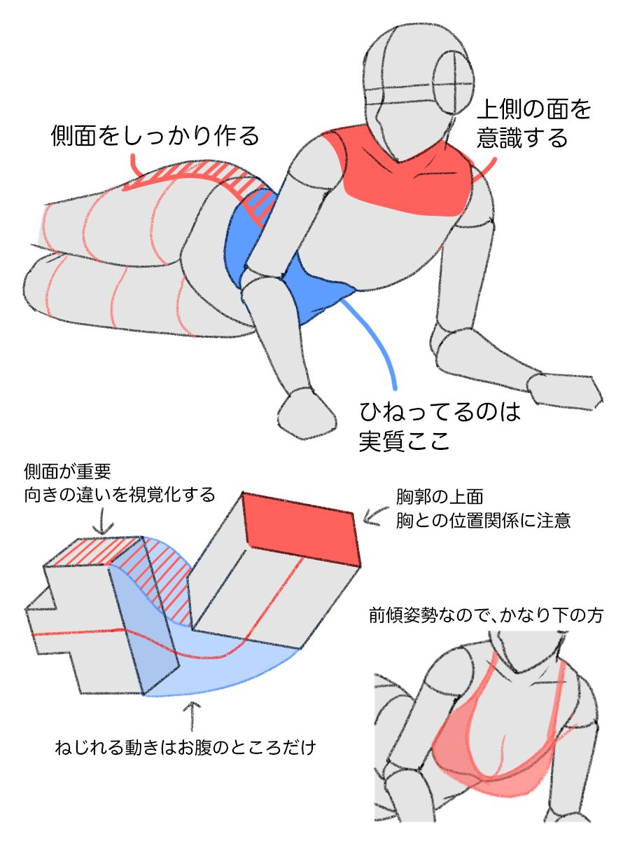 ひねり寝ポーズのポイント💡