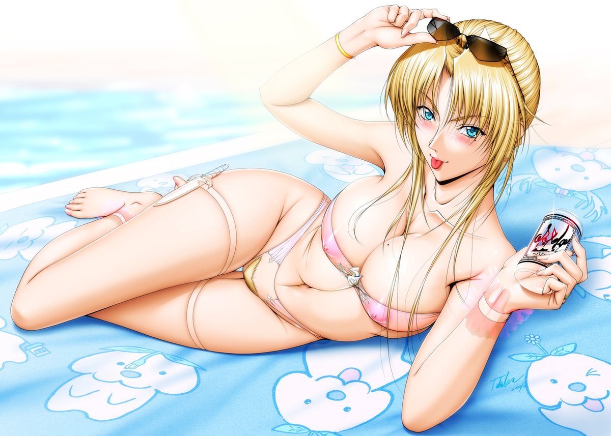 #見た人も無言で舌を出してるキャラを貼る
親子とペットで😛 