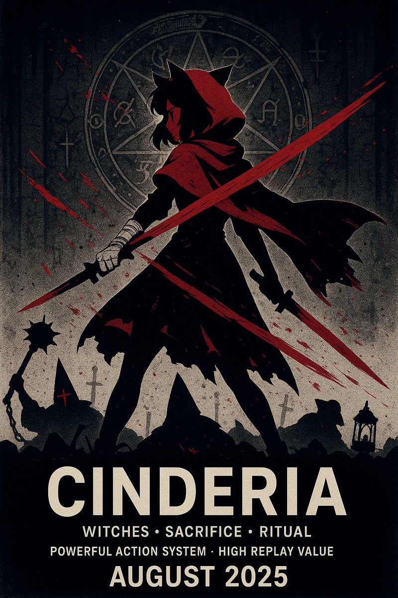 Demo available on steam June next fest！

AI-generated image by lovart.ai
#Cinderia #indiegame #gamedev #roguelike