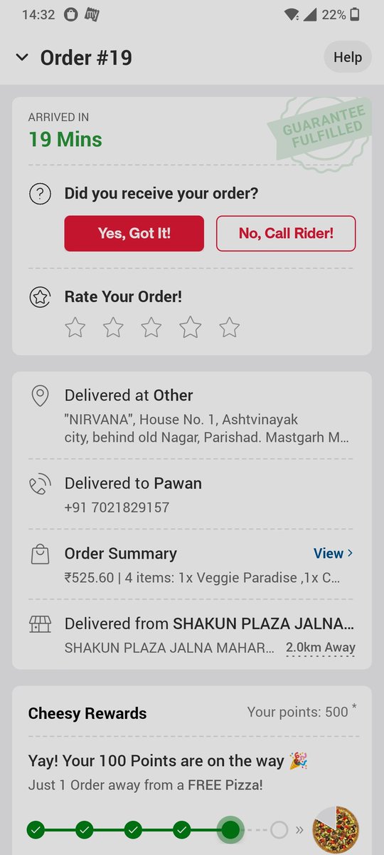 AnewbieToTwiter's tweet photo. @dominos_india 

How pathetic your service is. ? Stop scamming customers .. 

My order shows delivered for 30 mins! But i haven't received it yet ! 
Your Jalna branch sucks ! Horrible staff! Highly disappointed service! https://t.co/I8oLTSNz60