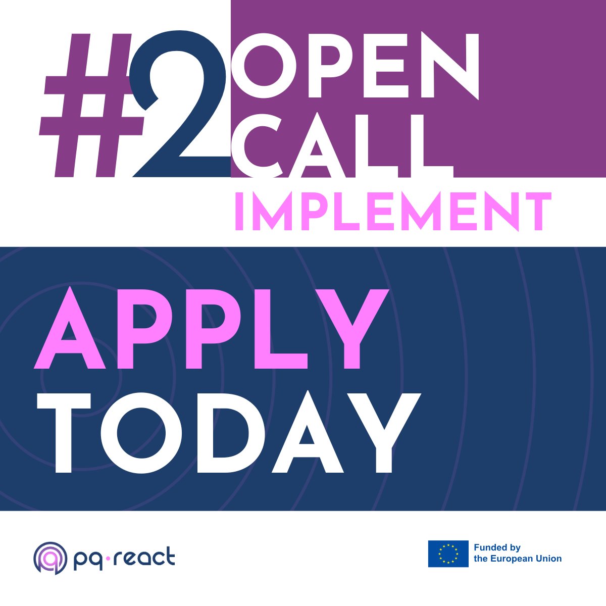 PQREACT's tweet image. 📣PQ-REACT 2nd Open Call -IMPLEMENT
Five days left for all #quantum innovators to develop &amp;amp; implement solutions that address cryptographic encryptions based on classic algorithms that currently protect data &amp;amp; infrastructure. 
APPLY today🔗 pqreact.eu/open-call-2/
#PQREACT