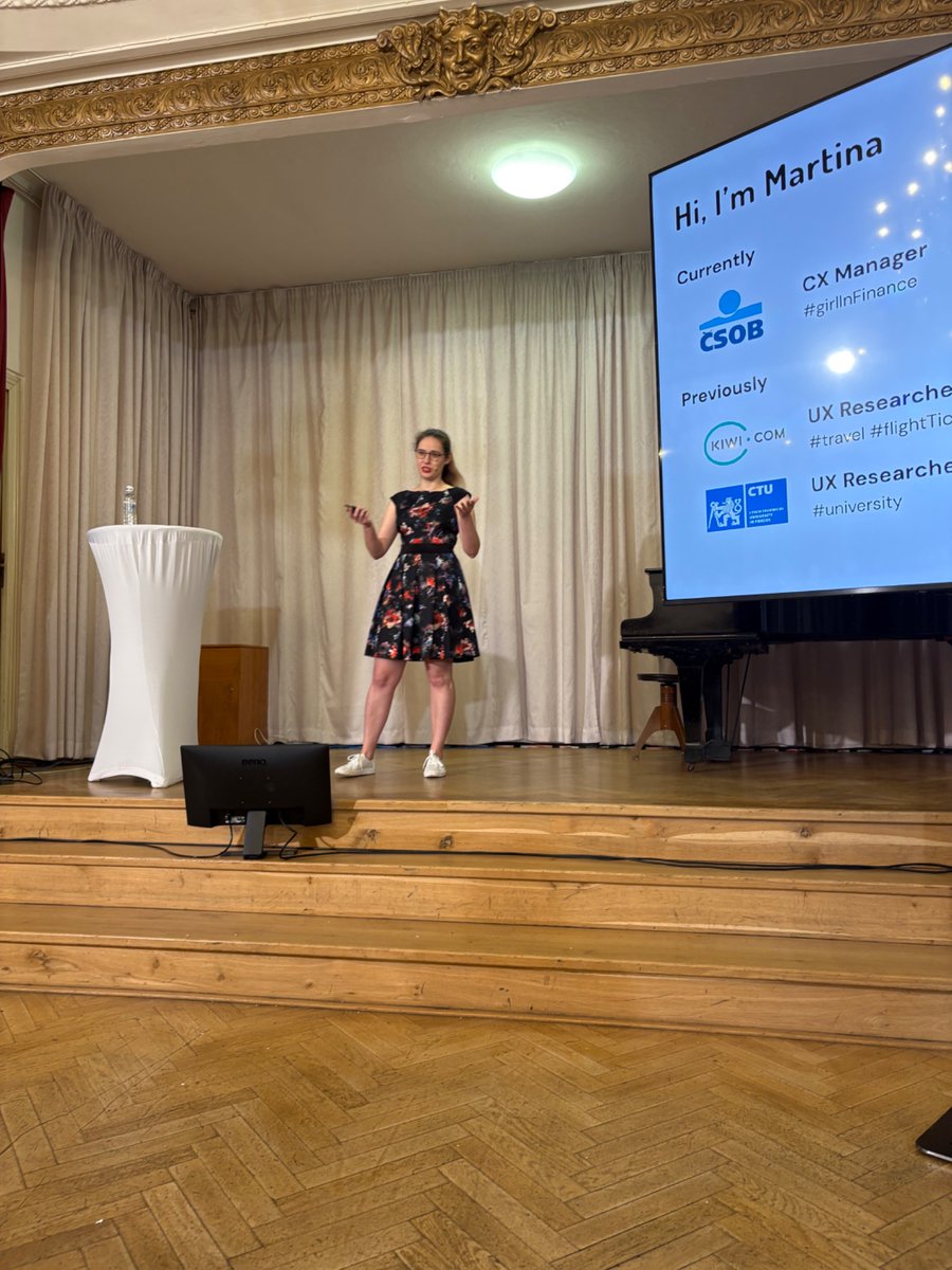 #Webexpo is back! The great Martina Klimešová in the Marble hall about Jobs To Be Done Framework 🙌