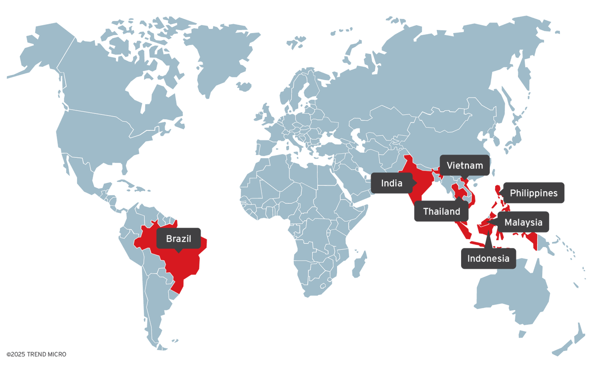 virusbtn's tweet photo. Trend Micro's @jspchc writes about an active threat actor, named Earth Lamia, targeting multiple industries in Brazil, India &amp; Southeast Asian countries since at least 2023. The APT primarily exploits vulnerabilities in web applications for access. https://t.co/JIoL0NVmfU https://t.co/py8qNTkfoi