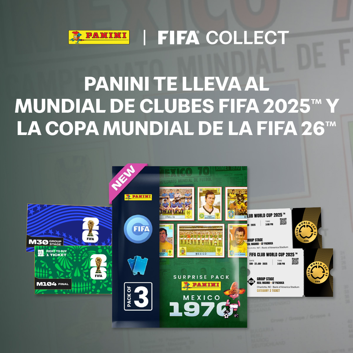 🏆 ¡YA DISPONIBLE! ¡Colecciona Panini México 1970 en FIFA Collect!

¡Aprovecha la oportunidad de ganar recompensas adicionales, incluidos RTB (Right-to-buy) de la Copa Mundial de la FIFA 26™ hasta la final y entradas para el Mundial de Clubes FIFA 2025™!

¡Haz clic aquí para