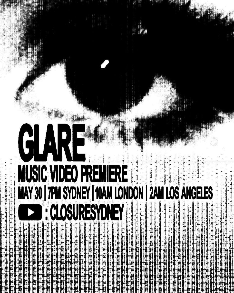 Join us for the exclusive premiere of the “Glare” music video this Friday 🖤
| 7pm Sydney | 10am London | 2am Los Angeles | youtu.be/VNQI1fRVcIQ?si…