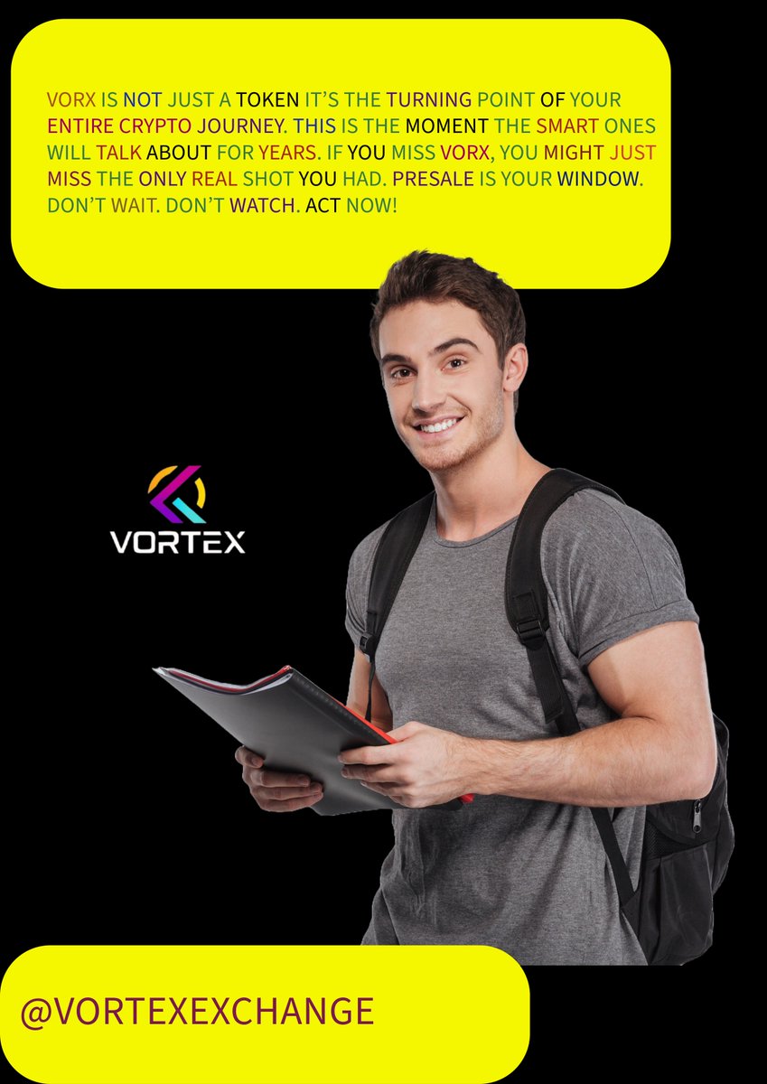 OkeyEgoVortex's tweet photo. $VORX won’t wait for anyone.
Presale is live — and once it’s gone, it’s gone forever. 🛑
No second phase. Act now.
Follow @VortexExchange
The real storm hasn’t even started. ⚡
#VORX #CryptoPresale #Web10 #VortexExchange https://t.co/NfV2REF29W