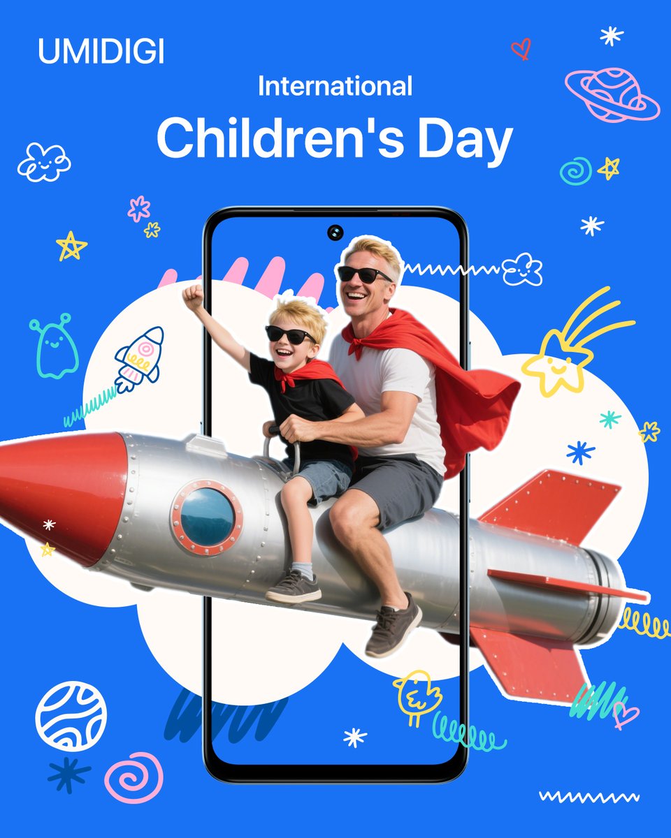 🥳🎈 Tiny hands, big dreams! 🌟👶 Today, we celebrate the wonder of childhood. Happy Children’s Day to all the little heroes making life joyful! 🌍❤️ #UMIDIGI