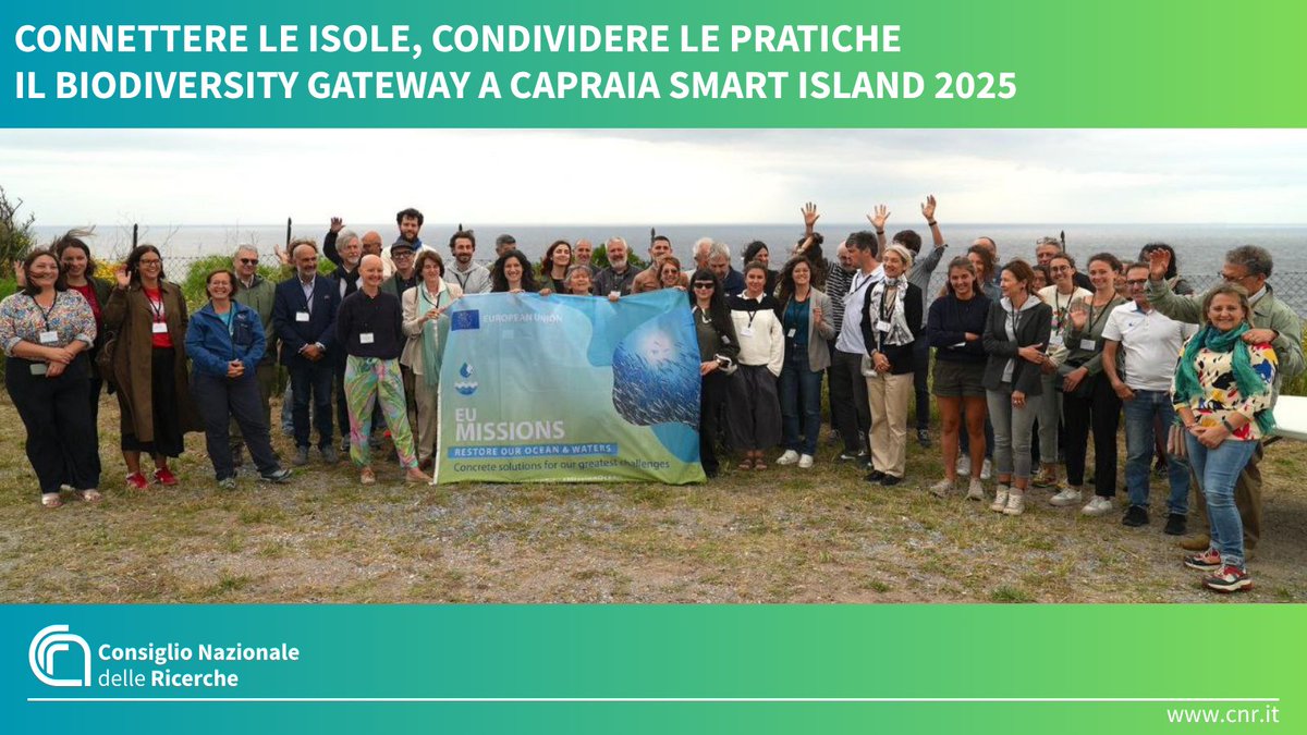 CNR Consiglio Nazionale delle Ricerche (@cnrsocial_) on Twitter photo Connettere le isole, condividere le pratiche
Il #BiodiversityGateway ha preso parte al "Capraia Smart Island 2025 – Pilot Platform for Sustainable Mediterranean Small Island Communities"
Scopri di più👇
cnr.it/it/news/13544
<a href="/CnrIsmar/">CNR-ISMAR</a> <a href="/nbfc_italy/">NBFC - National Biodiversity Future Center</a> <a href="/CNRDTA/">CNR-DTA</a> <a href="/bluemissionmed/">BlueMissionMed</a> Connettere le isole, condividere le pratiche
Il #BiodiversityGateway ha preso parte al "Capraia Smart Island 2025 – Pilot Platform for Sustainable Mediterranean Small Island Communities"
Scopri di più👇
cnr.it/it/news/13544
<a href="/CnrIsmar/">CNR-ISMAR</a> <a href="/nbfc_italy/">NBFC - National Biodiversity Future Center</a> <a href="/CNRDTA/">CNR-DTA</a> <a href="/bluemissionmed/">BlueMissionMed</a>