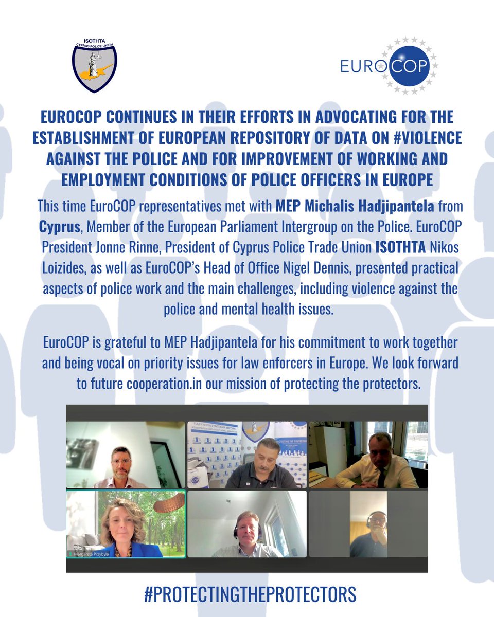 EuroCOP continues in their efforts in advocating for the establishment of European repository of data on #violence against the police and for improvement of working and employment conditions of police officers in Europe.

This time EuroCOP representatives met with MEP
