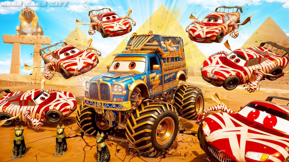 superrkidz's tweet photo. 🚗💀 Monster Truck Pharaoh Attacks! Can Mummy McQueen Break the Curse? | C... https://t.co/yT205ajMwY via @YouTube 
#MummyMcQueen #PharaohMonsterTruck #AncientCurseReturns #MonsterTruckBattle #CarsAdventure https://t.co/M5whwKpUQ5