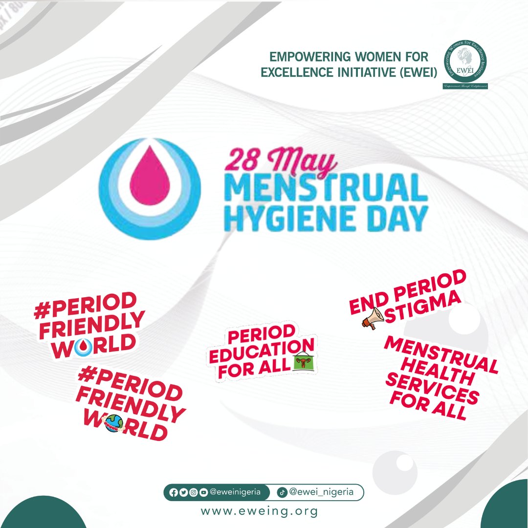 EWEI believes in a world where menstruation never limits potential. This isn't just a women's issue; it's a human rights issue, a development issue.

#PeriodFriendlyWorld

<a href="/MHDay28May/">MenstrualHygieneDay</a>  

#MenstrualHygieneDay #MenstrualHealth #MenstrualHygieneDay2025