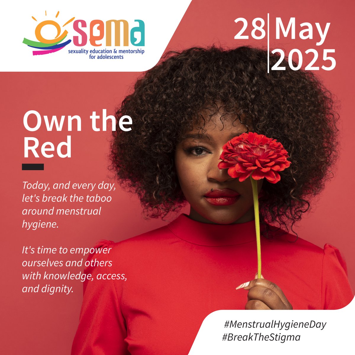 SemaKusudi's tweet photo. Today, and every day, let's break the taboo around menstrual hygiene. It's time to empower ourselves and others with knowledge, access, and dignity. https://t.co/TtSo2u5At3