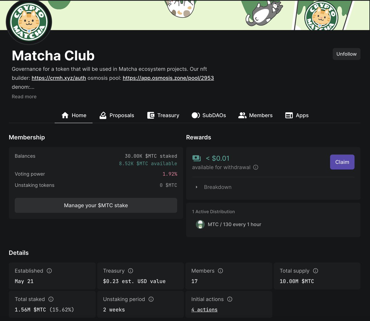 Damn, are u serious?
Over 500k were additionally staked after we put prop on vote! ~ 16% of total supply already staked!
Btw, distribution is live - 130 MTC every 1 hour for 1 month!