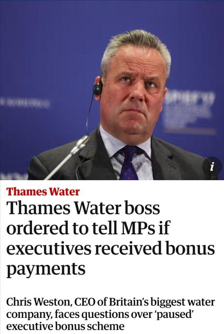Keir Starmer three days ago: "Bonuses for failure? We won’t stand for it."

Today: Thames Water bosses may have received £100,000s in bonuses funded by bailout cash weeks ago.

More News: smgt.site/mDoqC