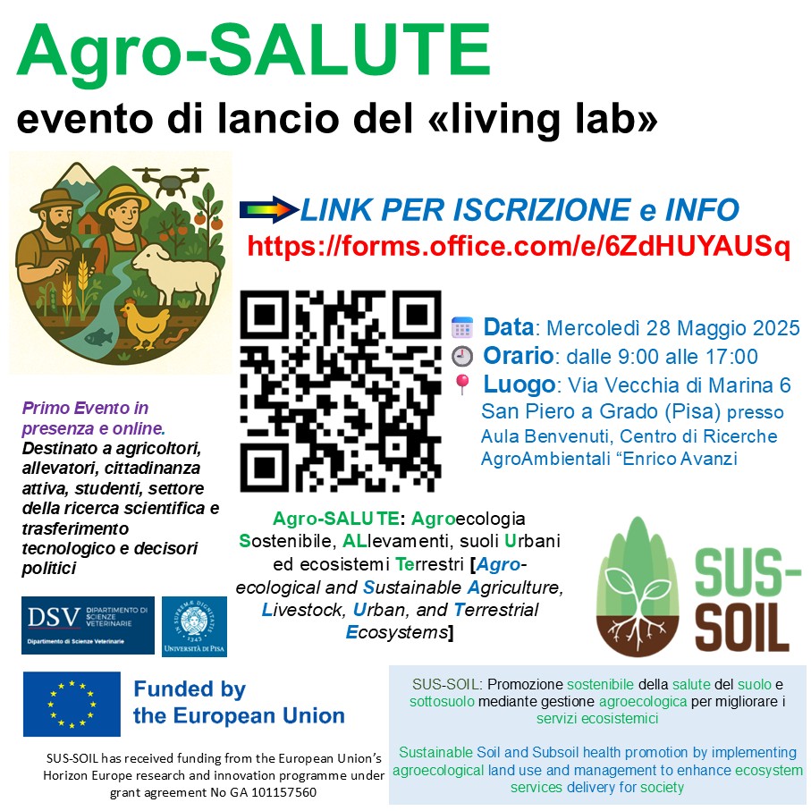 agrosalute (@agrosalute) on Twitter photo se siete interessati al Living Lab #AgroSalute, siamo adesso online. Anche la parte pratica e di campo sarà visualizzabile online.
Link di Accesso: teams.microsoft.com/meet/327967630…
<a href="/SUSSOIL/">SUS-SOIL</a> <a href="/sharingmed/">SharingMed - Soil Health & Agriculture Resilience</a> <a href="/sergiosaia/">Sergio Saia</a> se siete interessati al Living Lab #AgroSalute, siamo adesso online. Anche la parte pratica e di campo sarà visualizzabile online.
Link di Accesso: teams.microsoft.com/meet/327967630…
<a href="/SUSSOIL/">SUS-SOIL</a> <a href="/sharingmed/">SharingMed - Soil Health & Agriculture Resilience</a> <a href="/sergiosaia/">Sergio Saia</a>