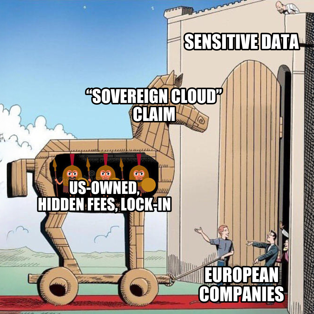 Not all “sovereign” clouds are truly sovereign.

🔍 Hosted in the EU… but US-owned?
🔑 No control over where your data lives?
🔒 Locked into a single provider’s ecosystem?

That’s not sovereignty — that’s vendor risk.

👇 Drop a comment if you’ve dealt with this before