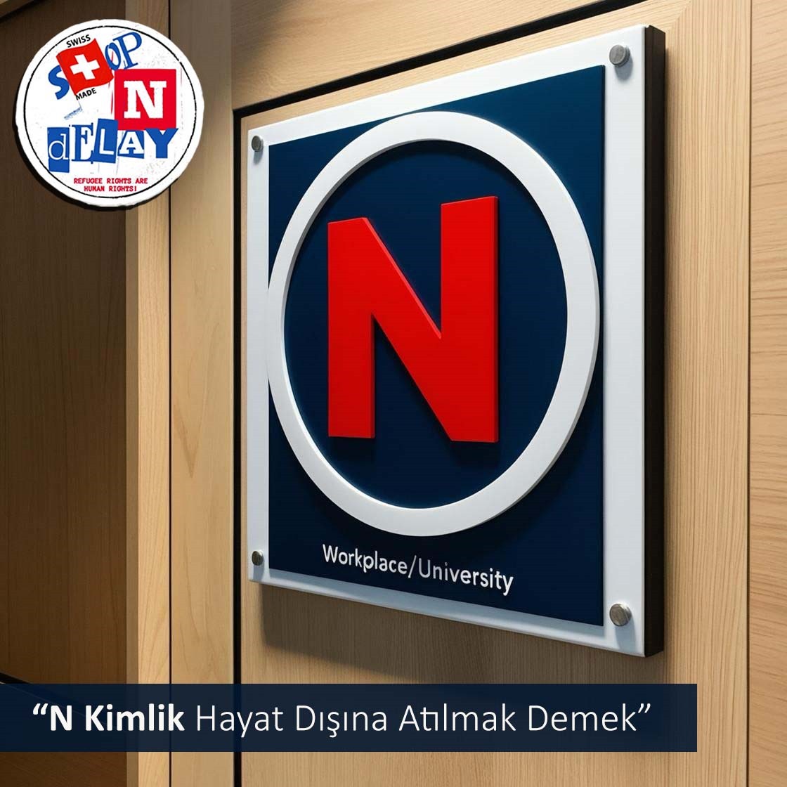 StopNDelayCH's tweet photo. “N” bir kimlik değil, bir dışlanma damgası.
İsvi��re’de binlerce mülteci N Kimliği nedeniyle çalışamıyor, okuyamıyor, sağlık hizmetlerine ulaşamıyor.

#StopNDelay https://t.co/ookAiInnuI