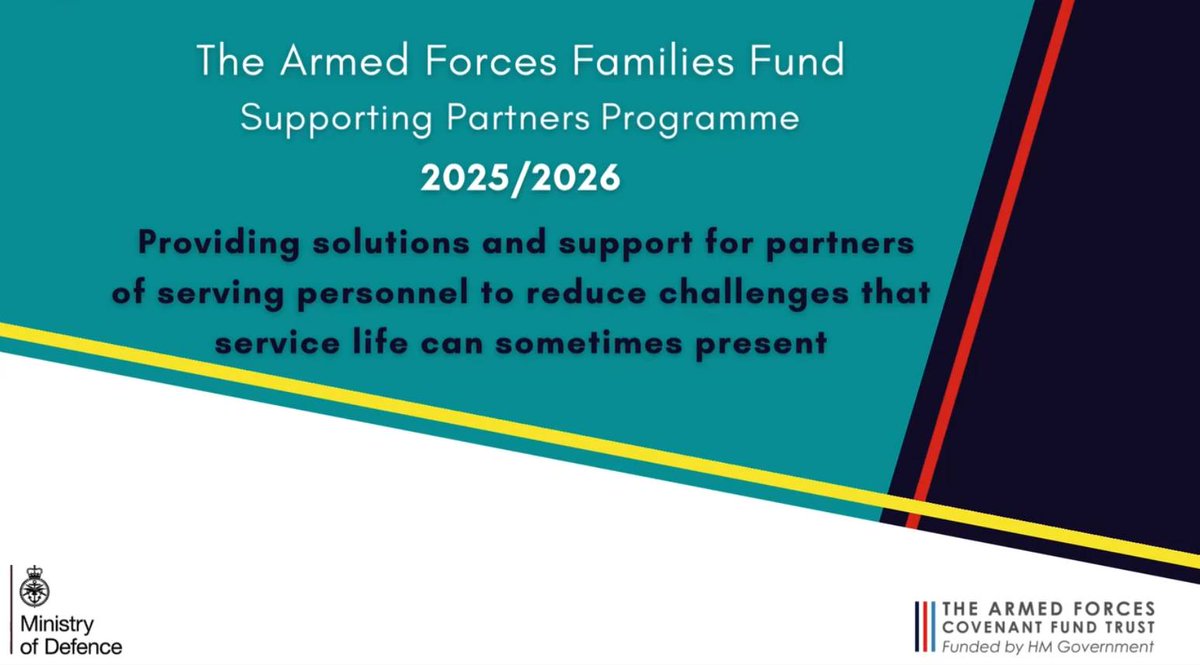 ‼️Funding alert,  Armed Forces Covenant Fund Trust - The Supporting Partners programme is now reopen! 
👉 Find out more and apply:  covenantfund.org.uk/.../supporting…
 #RAFHIVE