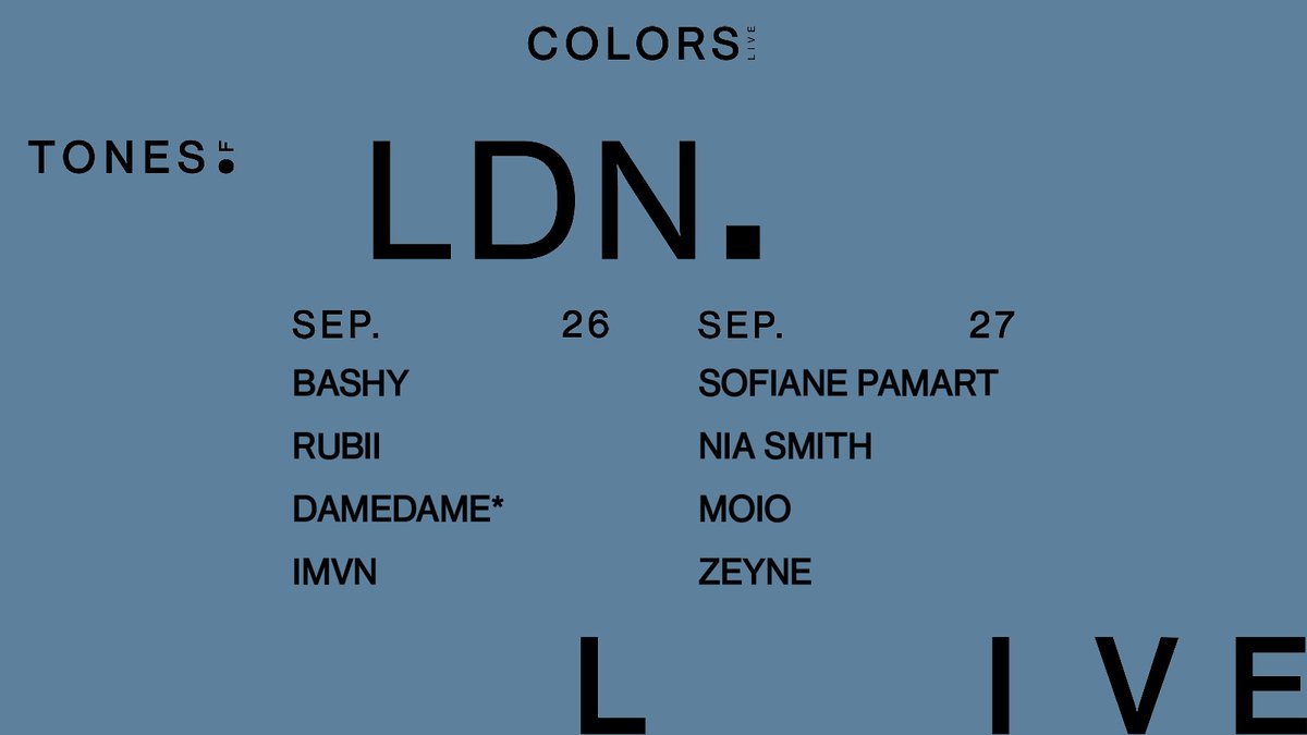 NEW &gt;&gt; <a href="/colorsxstudios/">COLORS</a> presents COLORS: TONES of London at Hackney Church in September 🙌
 
Sign up to MetMusic for access to our #METpresale on Thursday 29th May at 10am 👉 metropolism.uk/w6Jz50VZaw9