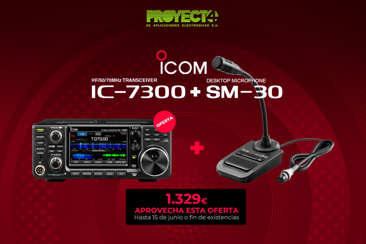 Proyecto 4 (@proyecto4sa) on Twitter photo 🆕️ Promoción #icom <a href="/IcomSpain/">Icom Spain</a> hasta el próximo 📆 15 de Junio o finalizacion de existencias #ic7300 + #sm30 #icomEverywhere #icomnews #hamradio #radioaficionados
Pásalo 🔁🔁
acortar.link/WMkwiD 🆕️ Promoción #icom <a href="/IcomSpain/">Icom Spain</a> hasta el próximo 📆 15 de Junio o finalizacion de existencias #ic7300 + #sm30 #icomEverywhere #icomnews #hamradio #radioaficionados
Pásalo 🔁🔁
acortar.link/WMkwiD