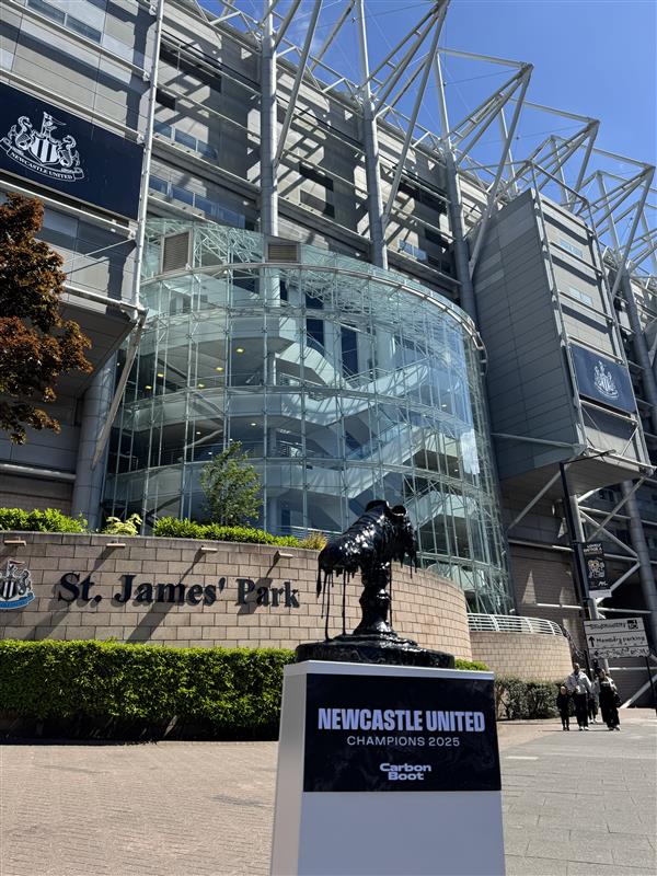 And it's <a href="/Newcastle/">Newcastle Brown Ale</a> who win this season's Carbon Boot Trophy having flown over 8,000 miles to domestic away games. <a href="/ChronicleLive/">The Chronicle</a>