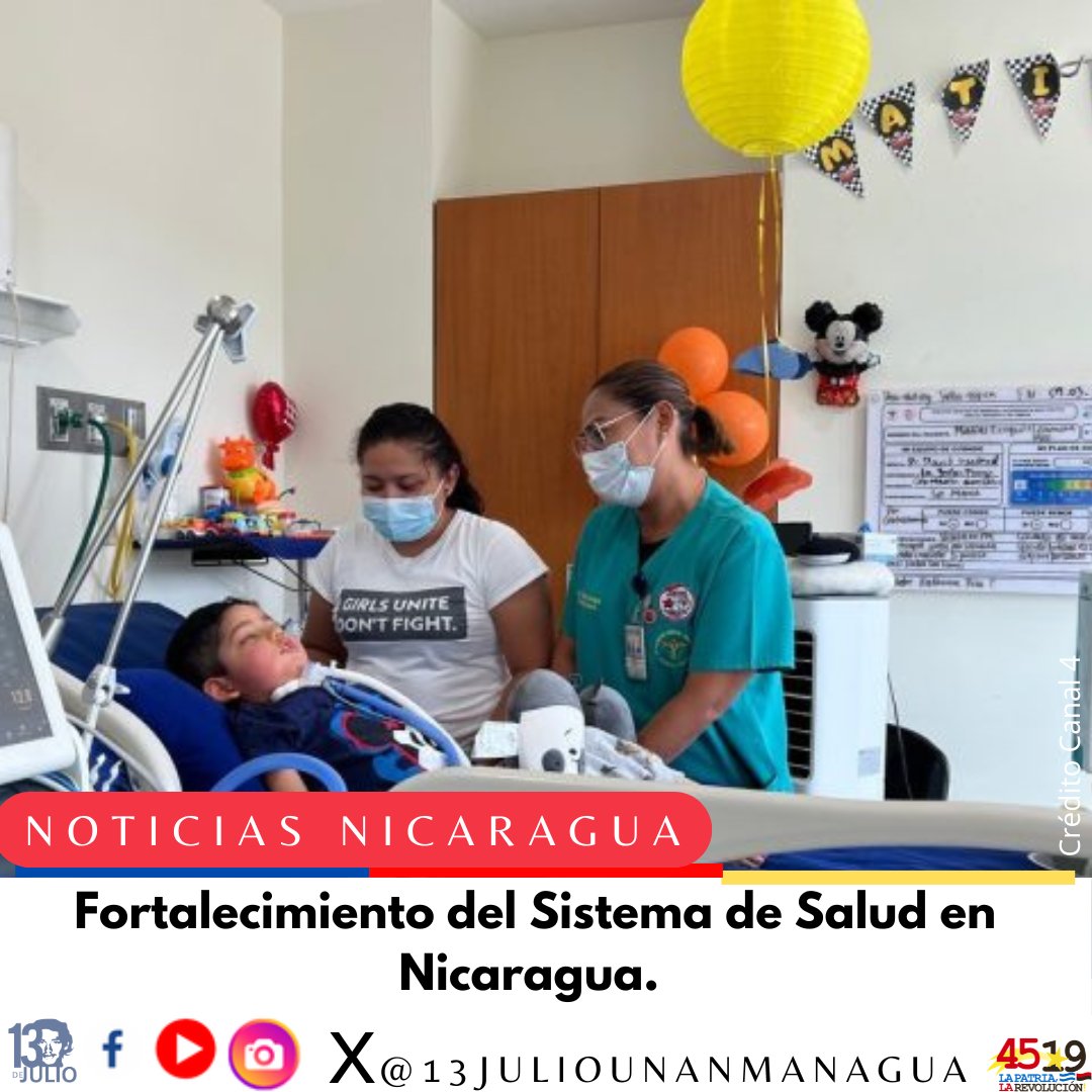 El Sistema de Salud Público fue fortalecido en la segunda etapa de la Revolución con nuevos hospitales y equipos modernos, mejorando sustancialmente la atención.
✊🇳🇮🖤❤️
#SomosUNAN
#ManaguaSandinista
#4619SiempreMásAllá