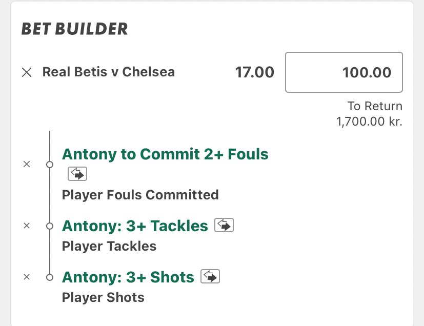 Some longshots for the game tonight 👇

Antony action 🟢⚪️