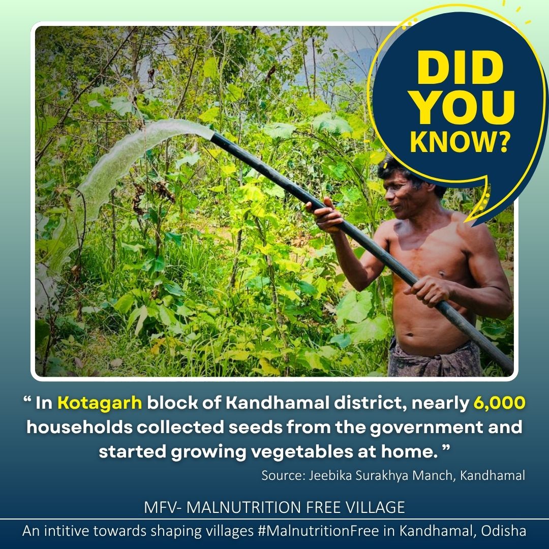 JSMKandhamal's tweet photo. #SeedsOfChange!
Households collected seeds from the government and began growing vegetables at home through #NutritionalKitchenGardens (NKGs) to ensure healthy meals for their families.
@krushibibhag @AgriGoI @ICRISAT

#NKGs #NutritionForAll #HealthyEating #EmpoweringCommunities https://t.co/7zKsqUlzrG