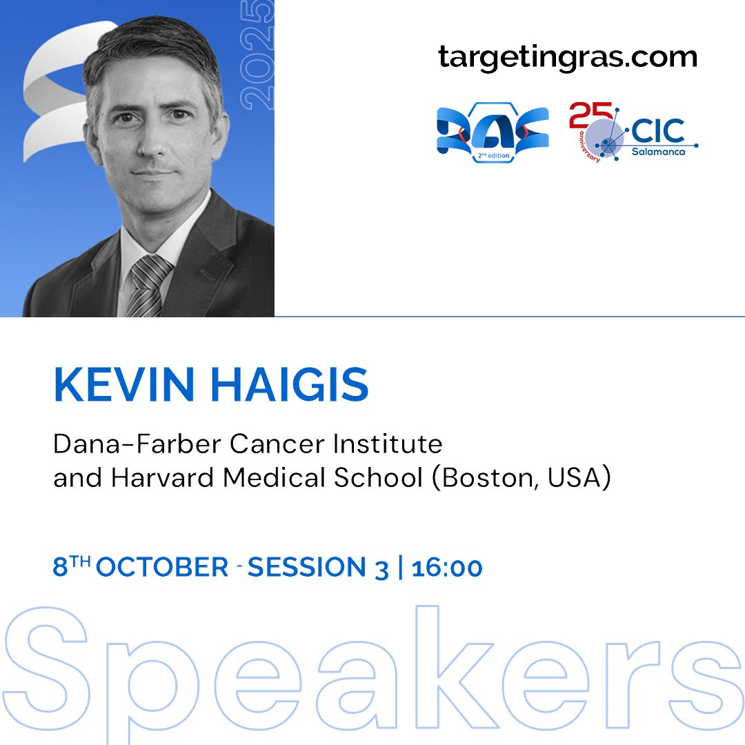 Targeting RAS (@targetingras) on Twitter photo 🎤 Meet Dr. Kevin Haigis (<a href="/KevinHaigisLab/">Kevin Haigis Lab</a>), from <a href="/DanaFarber/">Dana-Farber</a> and <a href="/harvardmed/">Harvard Medical School</a> (Boston, USA) as a speaker at the Targeting RAS Symposium 2025.
Dr. Haigis will give his talk during Session 3 on Day 1 at 16:00h.
🔗 targetingras.com/registration/
#TargetingRAS #25anniversaryCIC 🎤 Meet Dr. Kevin Haigis (<a href="/KevinHaigisLab/">Kevin Haigis Lab</a>), from <a href="/DanaFarber/">Dana-Farber</a> and <a href="/harvardmed/">Harvard Medical School</a> (Boston, USA) as a speaker at the Targeting RAS Symposium 2025.
Dr. Haigis will give his talk during Session 3 on Day 1 at 16:00h.
🔗 targetingras.com/registration/
#TargetingRAS #25anniversaryCIC