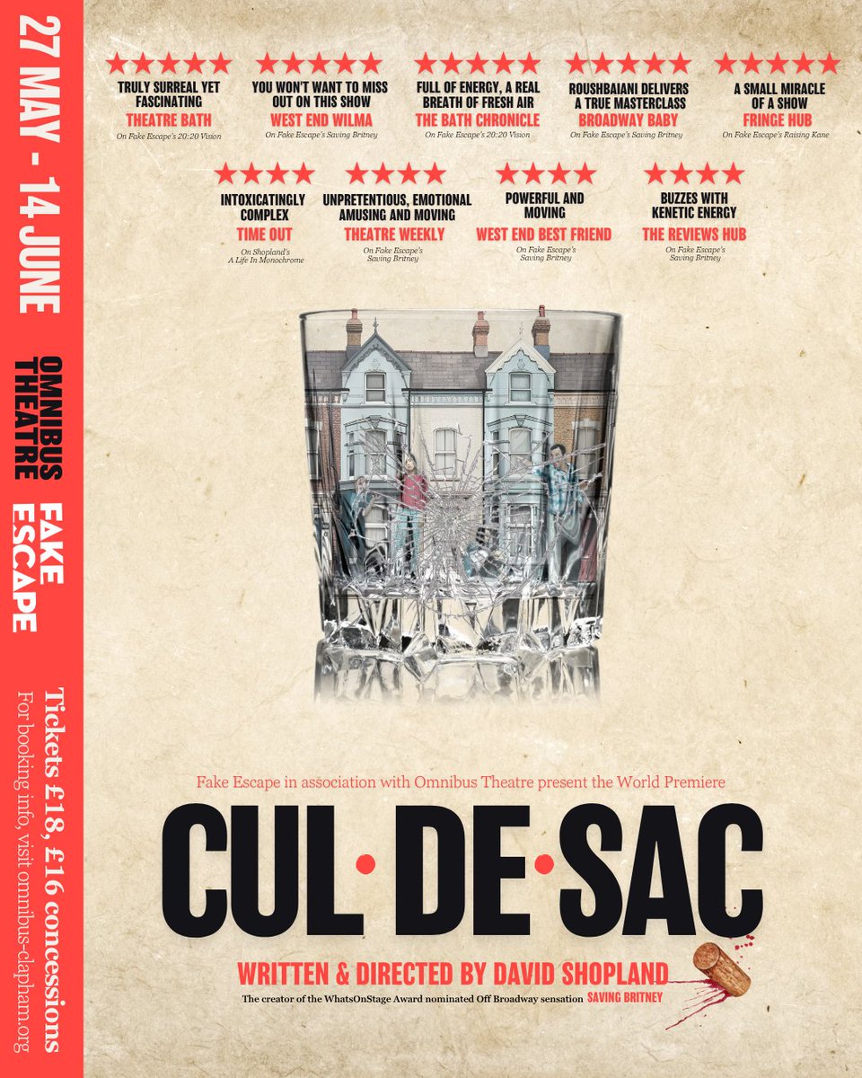 Fake Escape (@fakeescapetc) on Twitter photo 🎭What a start! #CuldeSac opened <a href="/OmnibusTheatre/">Omnibus Theatre</a> to a packed house & phenomenal performances.
Huge thanks to our incredible cast & creative team for bringing this bold new play to life.
Running until June 14!
🎟️omnibus-clapham.org/cul-de-sac/
#LondonTheatre 🎭What a start! #CuldeSac opened <a href="/OmnibusTheatre/">Omnibus Theatre</a> to a packed house & phenomenal performances.
Huge thanks to our incredible cast & creative team for bringing this bold new play to life.
Running until June 14!
🎟️omnibus-clapham.org/cul-de-sac/
#LondonTheatre