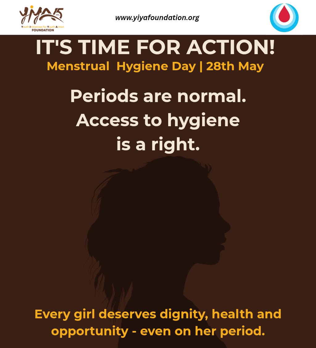 Youth Initiatives for Youth Action (YIYA) Fdn. (@yiyafoundation) on Twitter photo Today is Menstrual Hygiene Day!
At <a href="/yiyafoundation/">Youth Initiatives for Youth Action (YIYA) Fdn.</a>, we believe every girl and woman deserves access to safe, hygienic, and dignified menstrual care.
Let’s break the stigma. Let’s create change.
#MHDay2025 #MenstrualHygieneDay #EndPeriodPoverty Today is Menstrual Hygiene Day!
At <a href="/yiyafoundation/">Youth Initiatives for Youth Action (YIYA) Fdn.</a>, we believe every girl and woman deserves access to safe, hygienic, and dignified menstrual care.
Let’s break the stigma. Let’s create change.
#MHDay2025 #MenstrualHygieneDay #EndPeriodPoverty
