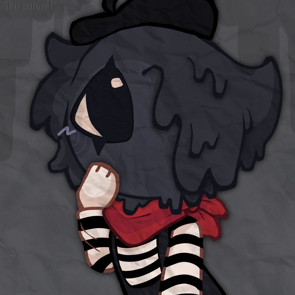 ShiroBluer's tweet photo. I tried to make the paper texture with Blot 🖤💔

#dandysworld #dandysworldfanart #Dandysworldblot #blot #blotdandysworld https://t.co/k1KMBKsD8o