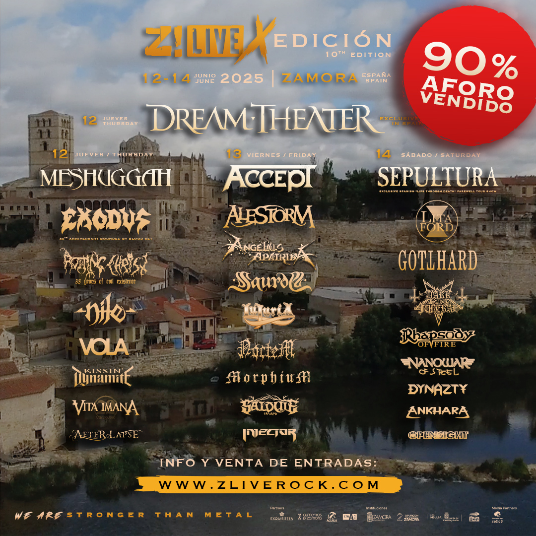 💥Z! LIVE 2025 | ¡90% DE AFORO VENDIDO! 💥

Faltan dos semanas para vuestro regreso al Templo del Metal y hemos alcanzado el 90% del aforo vendido. ¿Os imagináis un sold out para la décima edición? 

🎟️ zliverock.com/entradas/

#zlive2025 #templodelmetal #festival #festivales2025