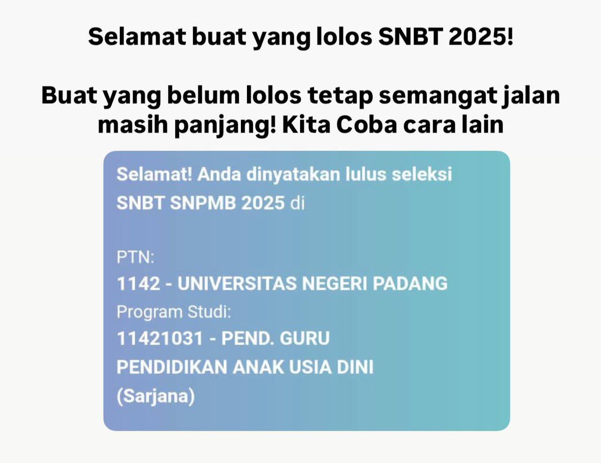 UTBK SNBT SNPMB 2025 tweet media