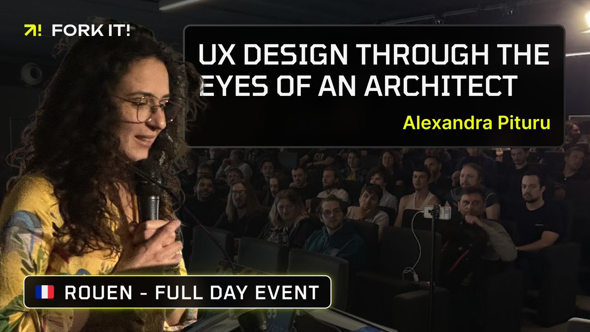 _BearStudio's tweet image. 🎤 Le talk d'Alexandra Pituru "UX Design through the eyes of an architect" est dispo sur YouTube ! 🎥
Présenté lors de l’event @ForkitCommunity à Rouen, elle partage son parcours de l’architecture à l'UX.
👉 youtu.be/TBmyvw7qWTA?si…
#UXDesign #CareerChange #TechTalks