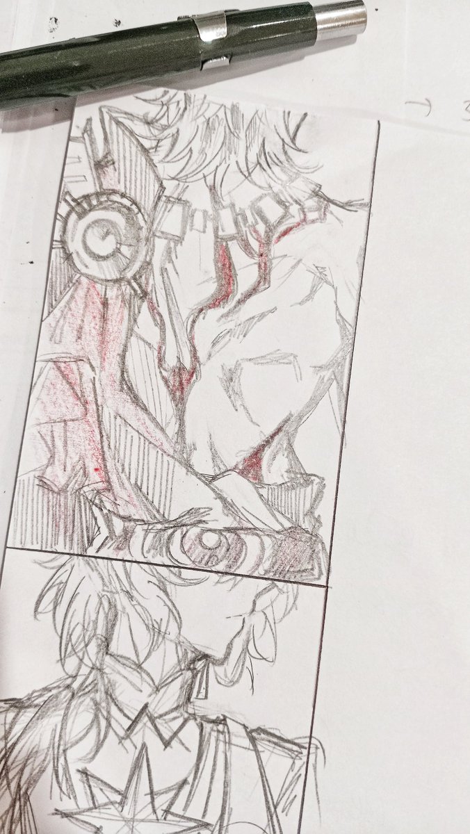 aaaccceeey's tweet photo. Been too long no post (cough 16th Jan and its for HSR Event) so, uh... 

I dont have anything to post so... 

Here's Mydei's back hehe 
#hsr #sketch #Mydei bonus #Anaxa https://t.co/JSV5Dg0TuB