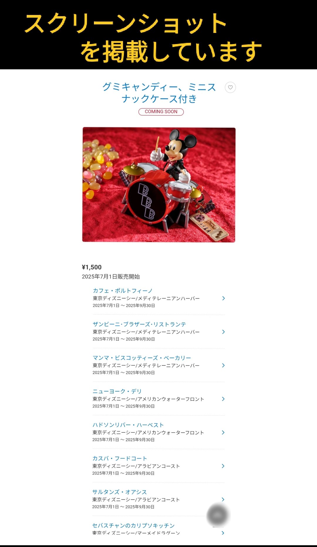 BBB スーベニア ディズニー ミッキー ビッグバンドビート スーベニア ミニ スナックケース