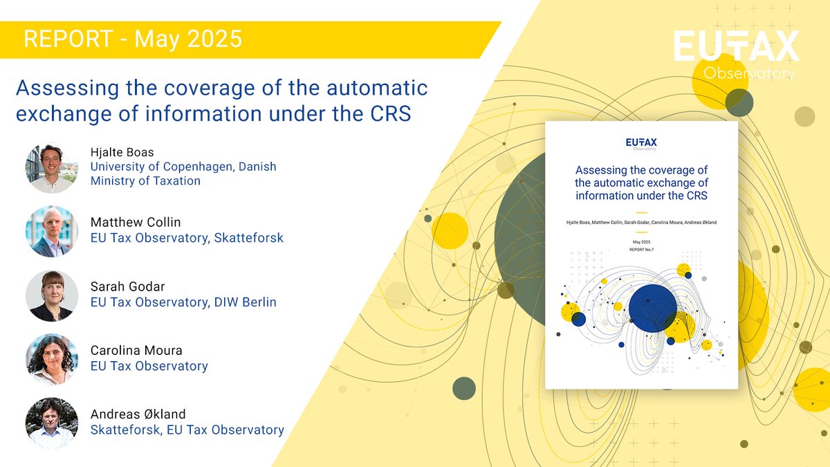 📢 New report: CRS data from 16 countries shows progress in curbing offshore wealth, but also signs of underreporting.

The report calls for greater transparency &amp; public CRS stats to support informed debate on international tax evasion &amp; capital flight.

taxobservatory.eu/publication/as…