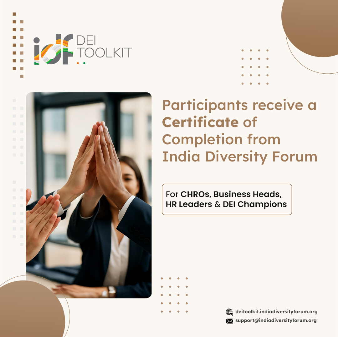Indiadiversity1's tweet image. Lead your DEI journey with IDF’s 2-Day DIY DEI Toolkit Workshop!

✔️ Assess maturity
✔️ Co-create KPIs
✔️ 20+ tools
🎓 CPD certified

deitoolkit.indiadiversityforum.org/contacts/

#DEIToolkit #DIYDEI #StrategicHR #FutureOfWork
