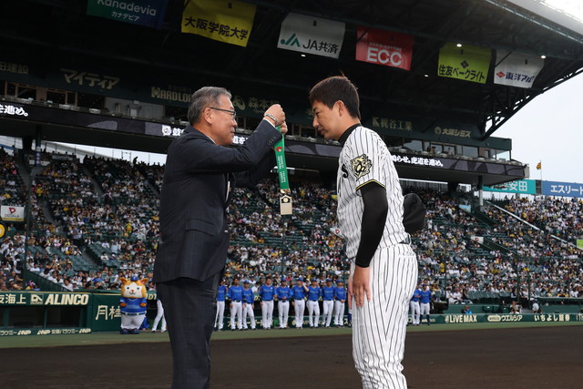 本日、阪神甲子園球場での対横浜DeNAベイスターズ戦の試合前に、5/17日