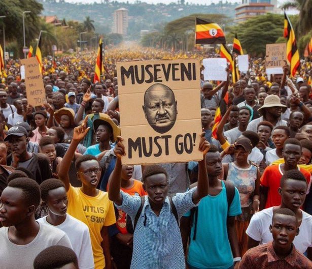 Catterway's tweet image. My mom was born under his rule, my dad met her under his rule, I am born under his rule and I am soon giving birth under his rule. Museveni must leave power and be arrested ASAP